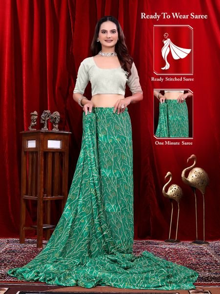 Ready to Wear Georgette Pattu Printed Saree Saree