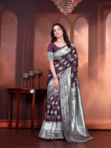 Ready to Wear Jacquard Pure Silk Saree Ready To Wear Sarees