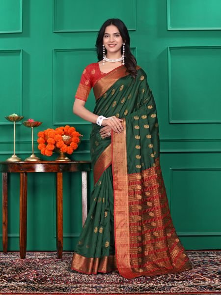 Ready to Wear Jacquard Pure Silk Saree Ready To Wear Sarees