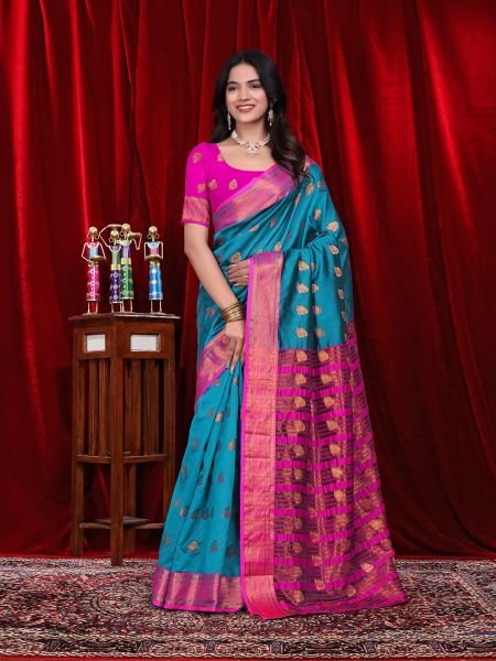 Ready to Wear Jacquard Pure Silk Saree Ready To Wear Sarees