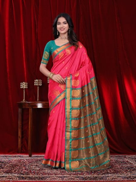 Ready to Wear Jacquard Pure Silk Saree Ready To Wear Sarees