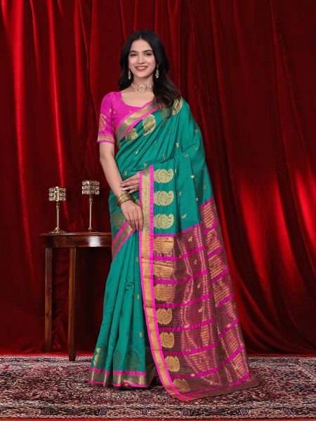 Ready to Wear Jacquard Pure Silk Saree Ready To Wear Sarees