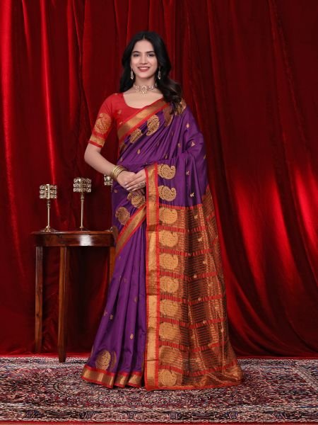 Ready to Wear Jacquard Pure Silk Saree Ready To Wear Sarees