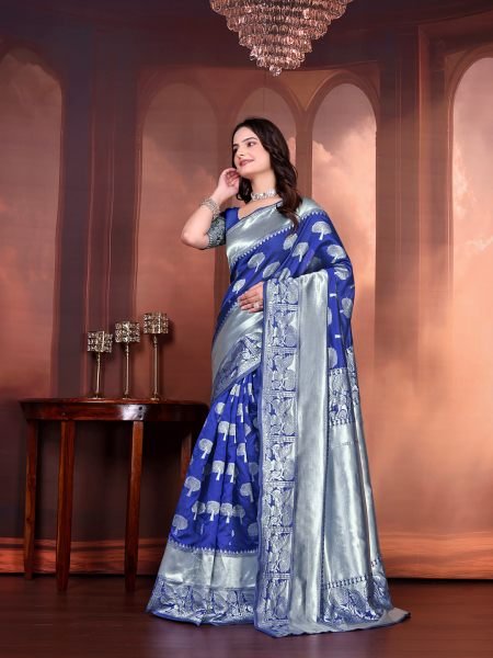 Ready to Wear Jacquard Pure Silk Saree Ready To Wear Sarees