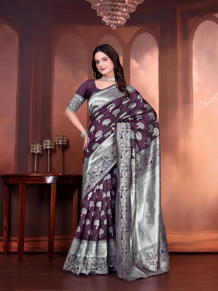 Ready to Wear Jacquard Pure Silk Saree Ready To Wear Sarees
