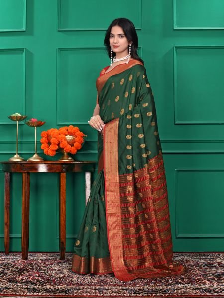 Ready to Wear Jacquard Pure Silk Saree Ready To Wear Sarees