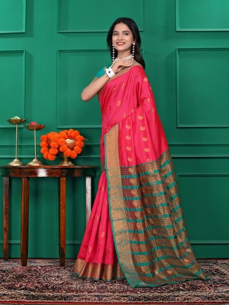 Ready to Wear Jacquard Pure Silk Saree Ready To Wear Sarees