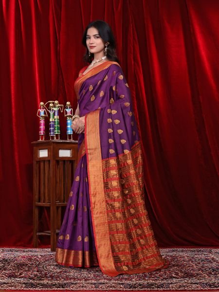 Ready to Wear Jacquard Pure Silk Saree Ready To Wear Sarees