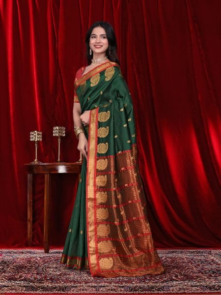 Ready to Wear Jacquard Pure Silk Saree Ready To Wear Sarees