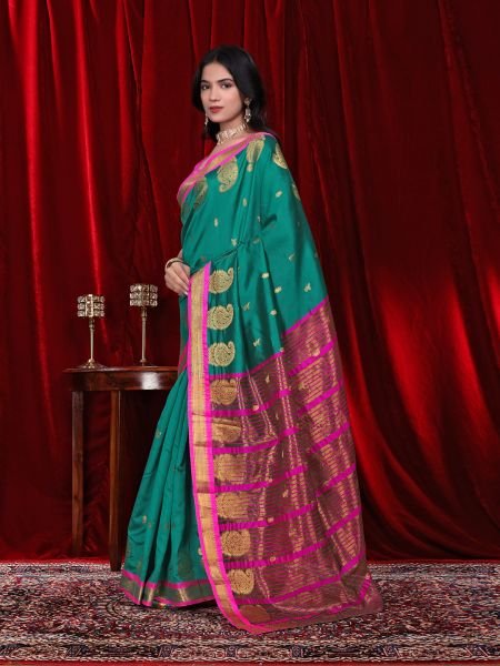 Ready to Wear Jacquard Pure Silk Saree Ready To Wear Sarees