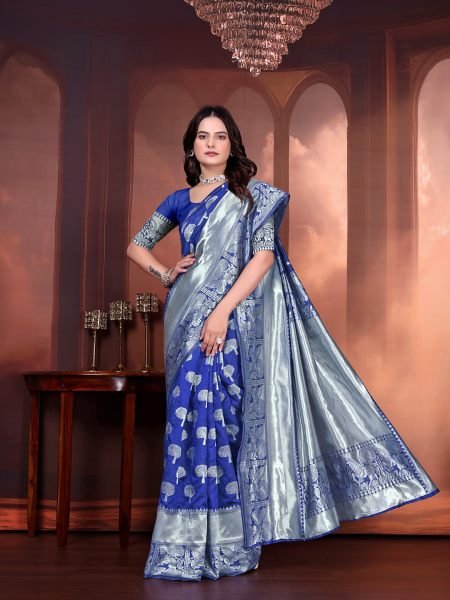 Ready to Wear Jacquard Pure Silk Saree Ready To Wear Sarees