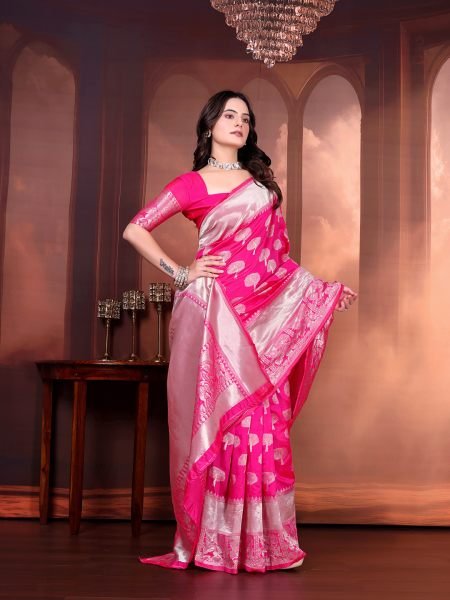 Ready to Wear Jacquard Pure Silk Saree Ready To Wear Sarees