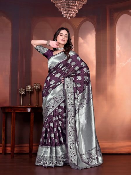 Ready to Wear Jacquard Pure Silk Saree Ready To Wear Sarees