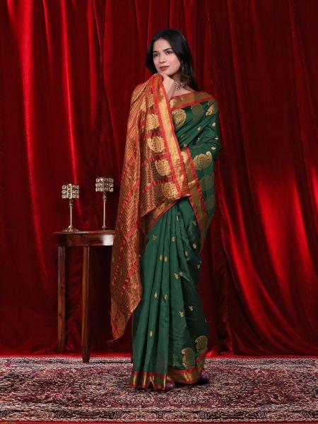Ready to Wear Jacquard Pure Silk Saree Ready To Wear Sarees