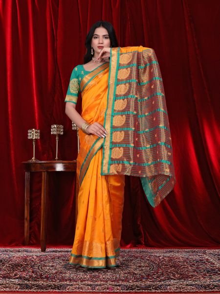 Ready to Wear Jacquard Pure Silk Saree Ready To Wear Sarees