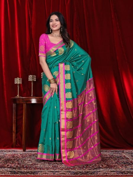 Ready to Wear Jacquard Pure Silk Saree Ready To Wear Sarees