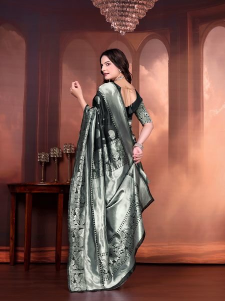Ready to Wear Jacquard Pure Silk Saree Ready To Wear Sarees