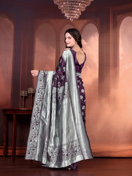 Ready to Wear Jacquard Pure Silk Saree Ready To Wear Sarees