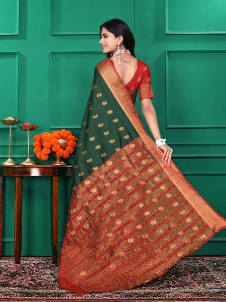 Ready to Wear Jacquard Pure Silk Saree Ready To Wear Sarees