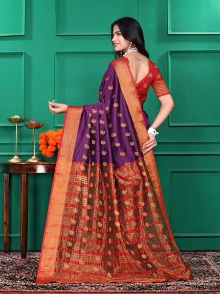 Ready to Wear Jacquard Pure Silk Saree Ready To Wear Sarees
