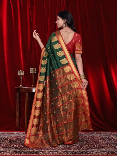 Ready to Wear Jacquard Pure Silk Saree Ready To Wear Sarees
