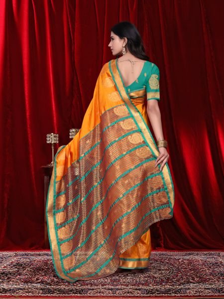 Ready to Wear Jacquard Pure Silk Saree Ready To Wear Sarees