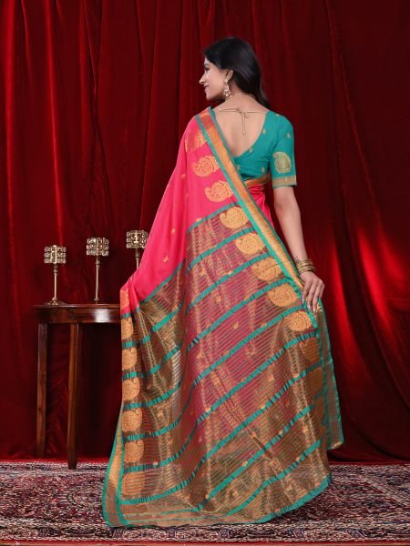 Ready to Wear Jacquard Pure Silk Saree Ready To Wear Sarees