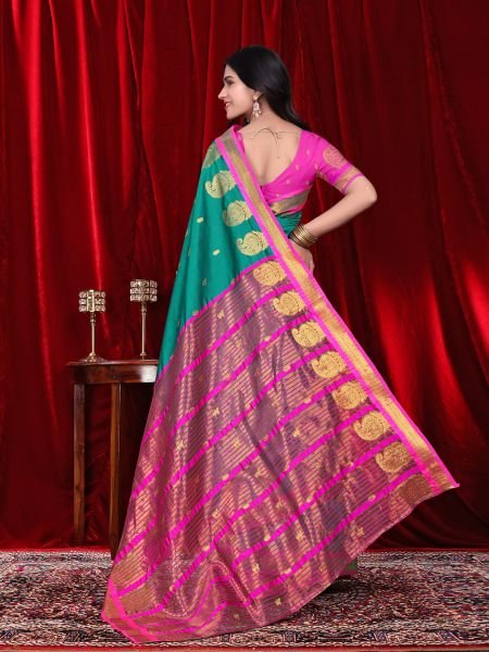 Ready to Wear Jacquard Pure Silk Saree Ready To Wear Sarees