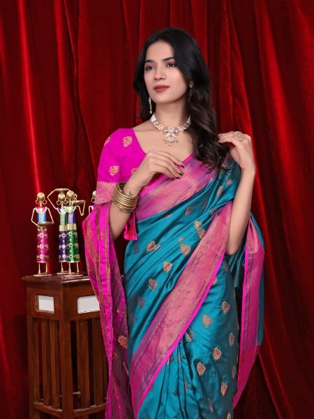 Ready to Wear Jacquard Pure Silk Saree Ready To Wear Sarees