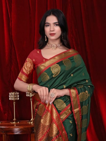 Ready to Wear Jacquard Pure Silk Saree Ready To Wear Sarees
