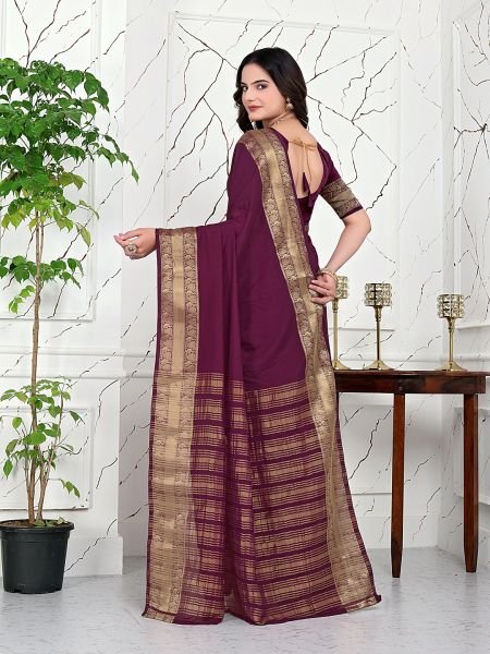 Ready to Wear Jacquard Saree in Crepe Banarasi Fabric Ready To Wear Sarees