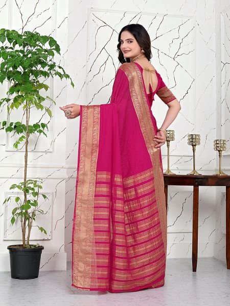Ready to Wear Jacquard Saree in Crepe Banarasi Fabric Ready To Wear Sarees