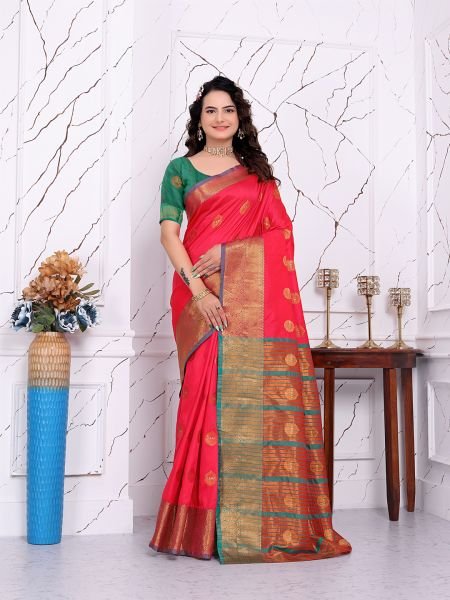 Ready to Wear Pure Banarasi Silk Saree with Jacquard   Woven Weaving Work Ready To Wear Sarees