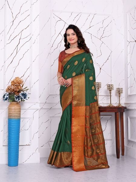 Ready to Wear Pure Banarasi Silk Saree with Jacquard   Woven Weaving Work Ready To Wear Sarees