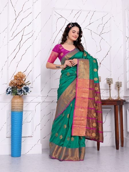 Ready to Wear Pure Banarasi Silk Saree with Jacquard   Woven Weaving Work Ready To Wear Sarees