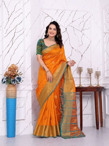 Ready to Wear Pure Banarasi Silk Saree with Jacquard   Woven Weaving Work Ready To Wear Sarees