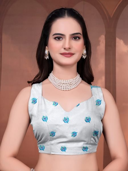 Ready to Wear Silk Crepe Floral Print Saree with Unstitched Blouse for Party Wear Ready To Wear Sarees