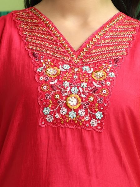 Roman Silk Embroidered Hand Work Kurta Pant Set with Dupatta – Elegant Women’s Ethnic Wear Kurta Sets