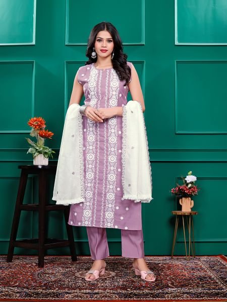 Roman Silk Embroidered Kurta Pant Set with Georgette Dupatta   Stitched Party   Festive Wear Set for Women Kurta Sets