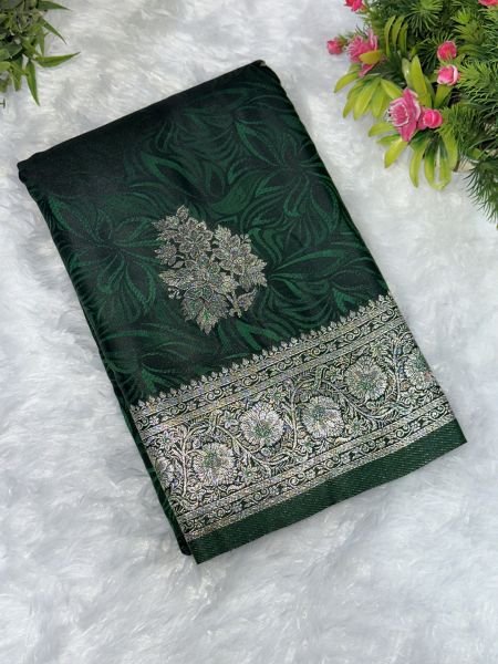 Satin Banarasi Silk Woven Saree Daily Deals