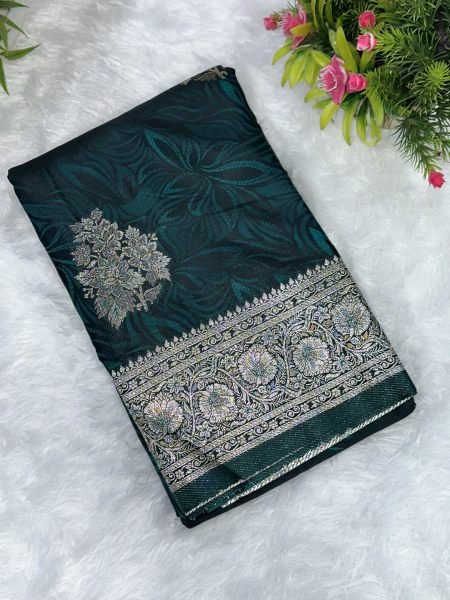 Satin Banarasi Silk Woven Saree Daily Deals