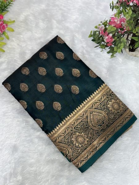 Satin Banarasi Silk Woven Saree Daily Deals