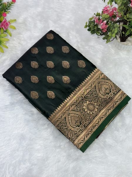 Satin Banarasi Silk Woven Saree Daily Deals