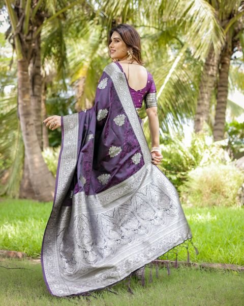Satin Banarasi Silk Woven Saree Banarasi Sarees