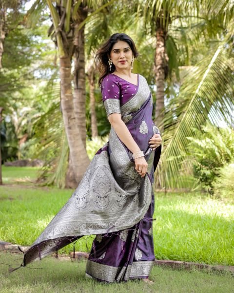 Satin Banarasi Silk Woven Saree Banarasi Sarees